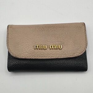 Miu Miu Two-Tone Leather Key Holder
